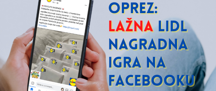 Oprez: Lažna Lidl nagradna igra na Facebooku