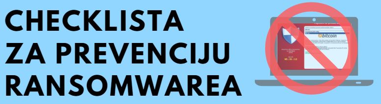 Checklista za prevenciju ransomwarea