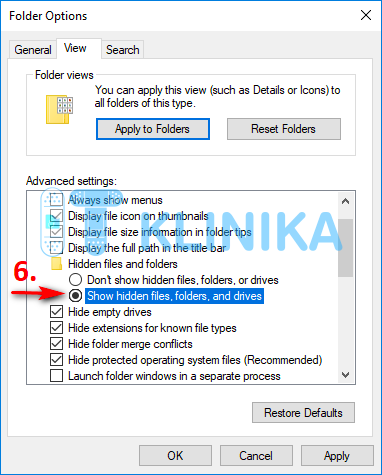 Show hidden files